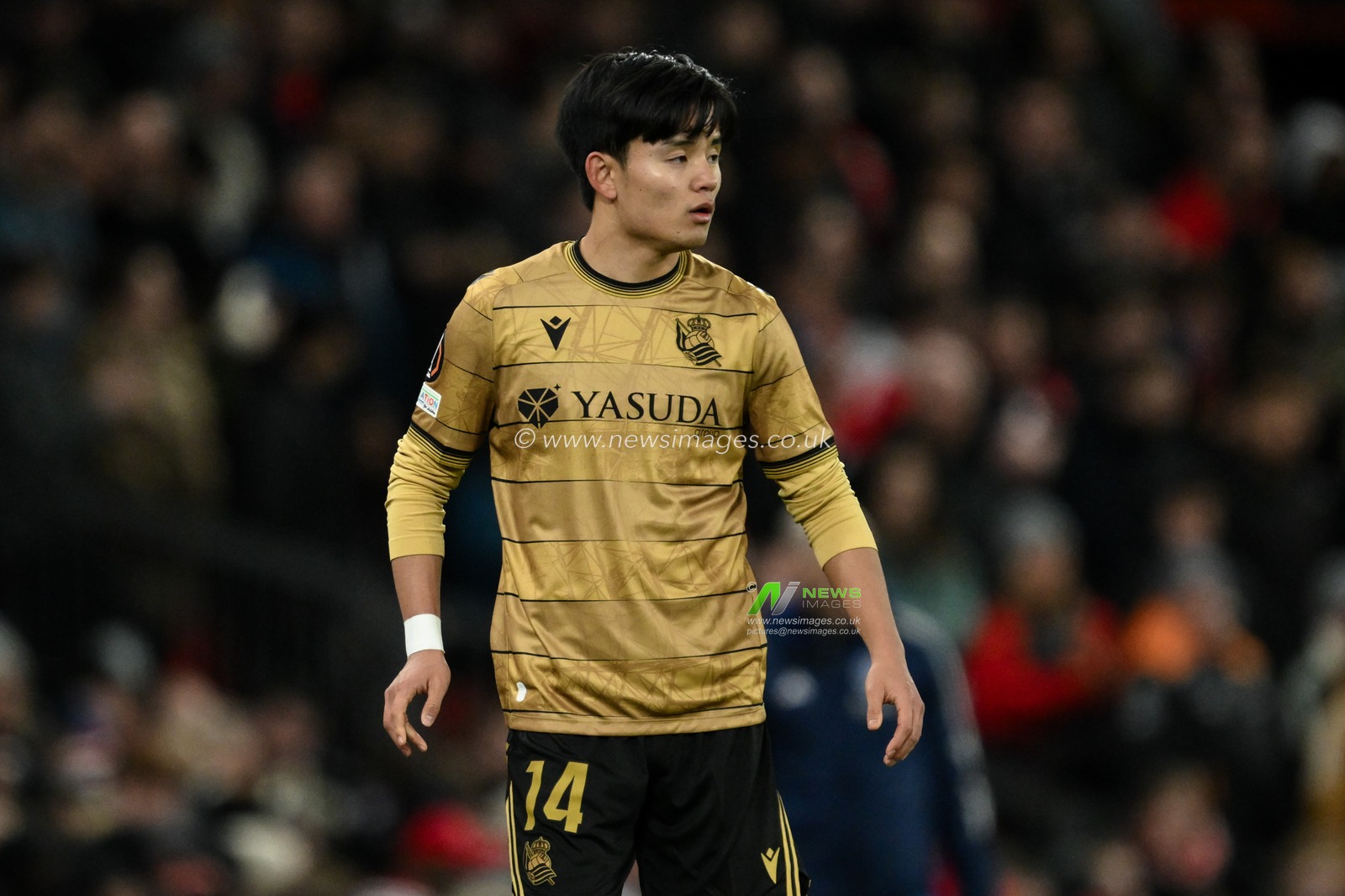 Takefusa Kubo of Real Sociedad during the UEFA Europa League Last 16 match Manchester United vs Real Sociedad at Old Trafford, Manchester, United Kingdom, 13th March 2025

(Photo by Craig Thomas/News Images)