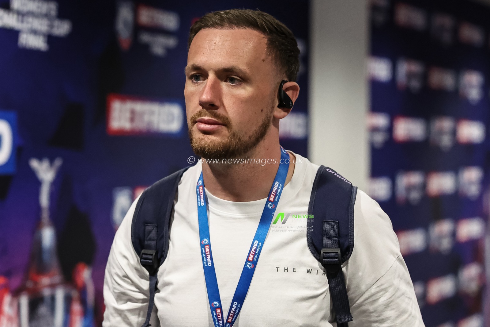 Ben Currie of Warrington Wolves arrives during the Betfred Challenge Cup Final Warrington Wolves vs Hull KR at Wembley Stadium, London, United Kingdom, 7th June 2025

(Photo by Mark Cosgrove/News Images)