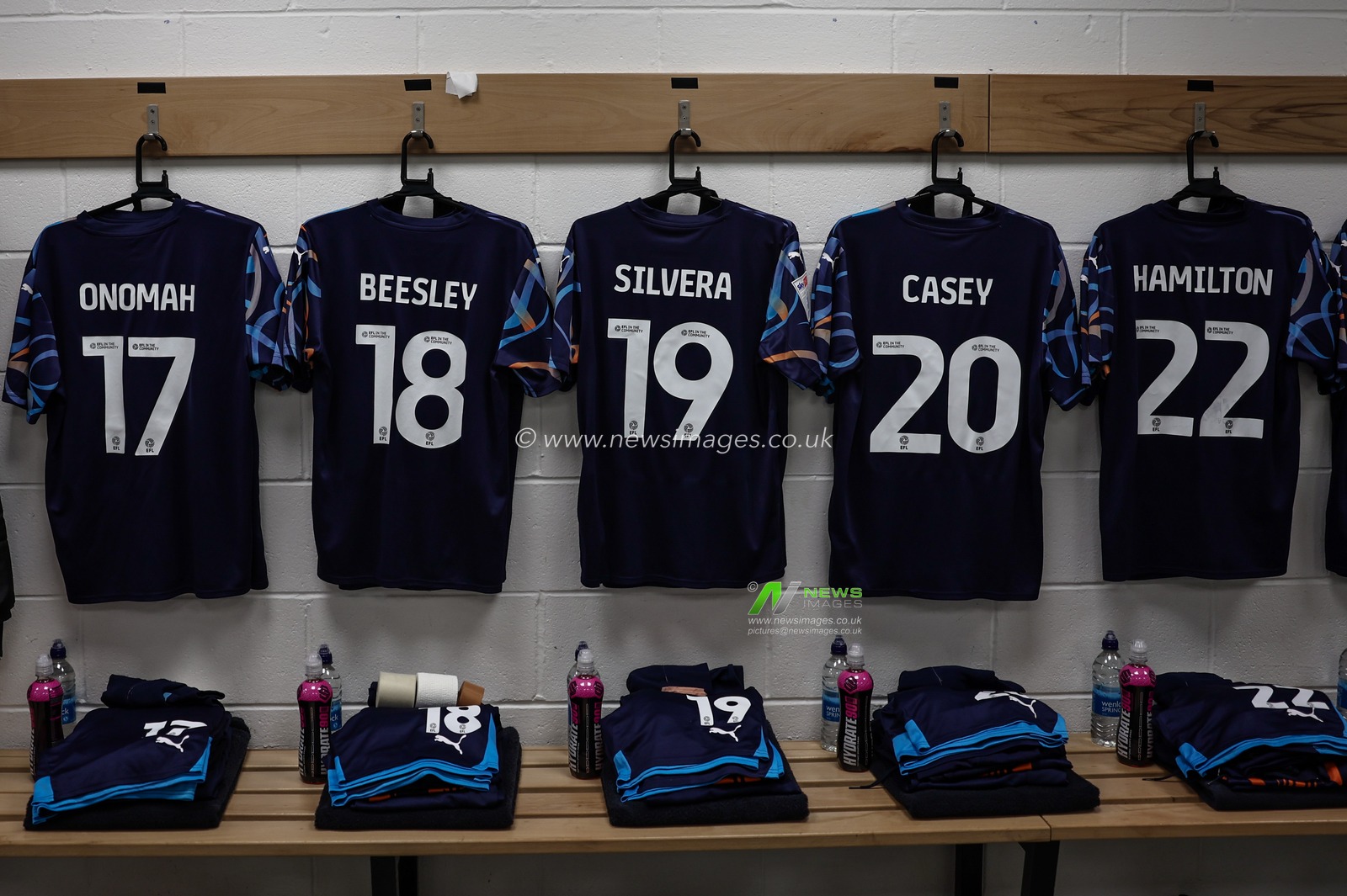 Blackpool match shirts in the away dressing room during the Sky Bet League 1 match Lincoln City vs Blackpool at Gelder Group Sincil Bank Stadium, Lincoln, United Kingdom, 28th January 2025

(Photo by Mark Cosgrove/News Images)