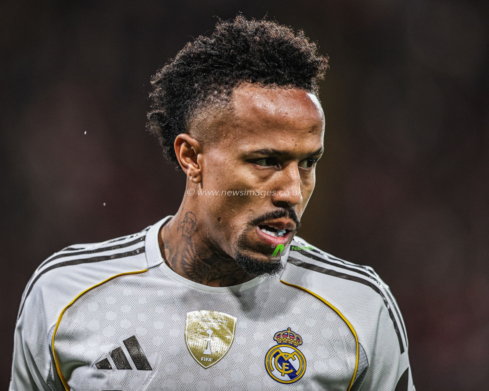 Eder Militao of Real Madrid during the UEFA Champions League Matchday 4 of 8 Liverpool vs Real Madrid at Anfield, Liverpool, United Kingdom, 4th November 2025

(Photo by Alfie Cosgrove/News Images)

*** GER AUT SUI OUT ***