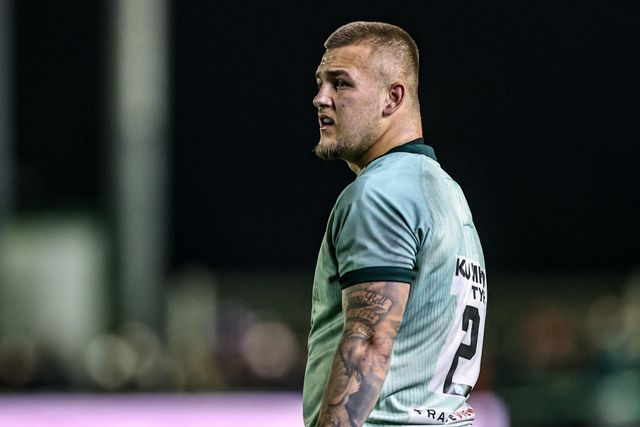 Finn Theobald-Thomas of Leicester Tigers during the Premiership Rugby Cup match Newcastle Red Bulls vs Leicester Tigers at Kingston Park, Newcastle, United Kingdom, 31st October 2025

(Photo by Alfie Cosgrove/News Images)

*** GER AUT SUI OUT ***