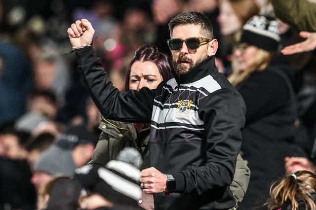 Hull FC fans celebrate the win during the Betfred Super League round 1 match Hull FC vs Bradford Bulls at MKM Stadium, Hull, United Kingdom on 14 February 2026

(Photo by Alfie Cosgrove/News Images)