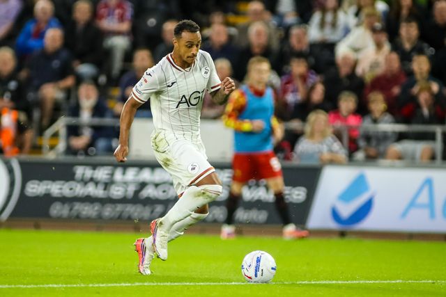 Adam Idah of Swansea City during the Sky Bet Championship match Swansea City vs Watford at Swansea.com Stadium, Swansea, United Kingdom on 01 September 2026

(Photo by Andrew Lewis/News Images)