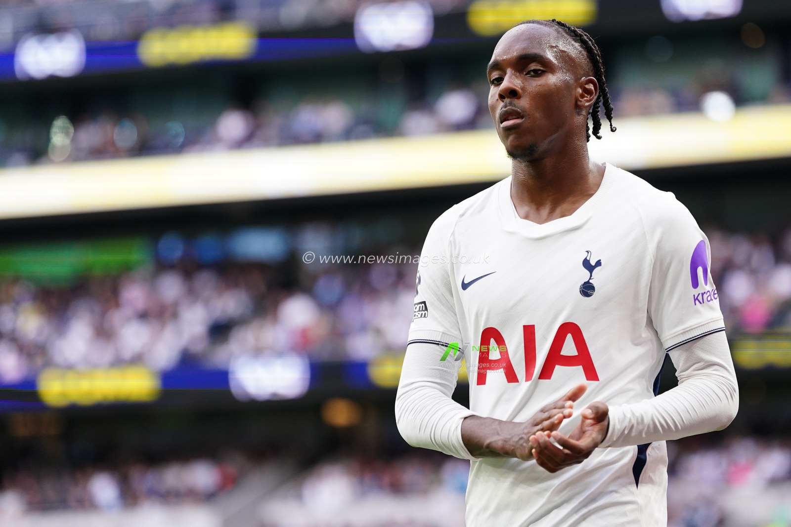 Mathys Tel of Tottenham Hotspur during the Premier League match Tottenham Hotspur vs Newcastle Untied at Tottenham Hotspur Stadium, London, United Kingdom on 29 August 2026

(Photo by Harvey Murphy/News Images)