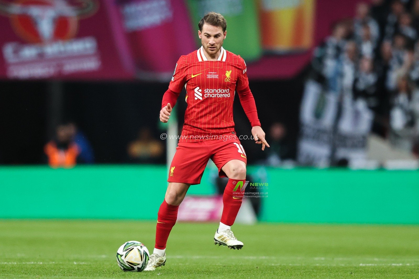 Alexis Mac Allister of Liverpool in action during the Carabao Cup Final match Liverpool vs Newcastle United at Wembley Stadium , London, United Kingdom, 16th March 2025

(Photo by Alfie Cosgrove/News Images)
