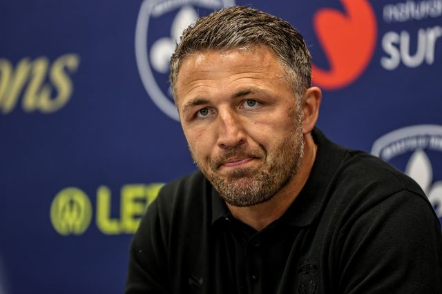 Sam Burgess Head Coach of Warrington Wolves speaks in the post match press conference during the Betfred Super League Round 11 match Wakefield Trinity vs Warrington Wolves at DIY Kitchens Stadium, Wakefield, United Kingdom, 18th May 2025

(Photo by Alfie Cosgrove/News Images)
