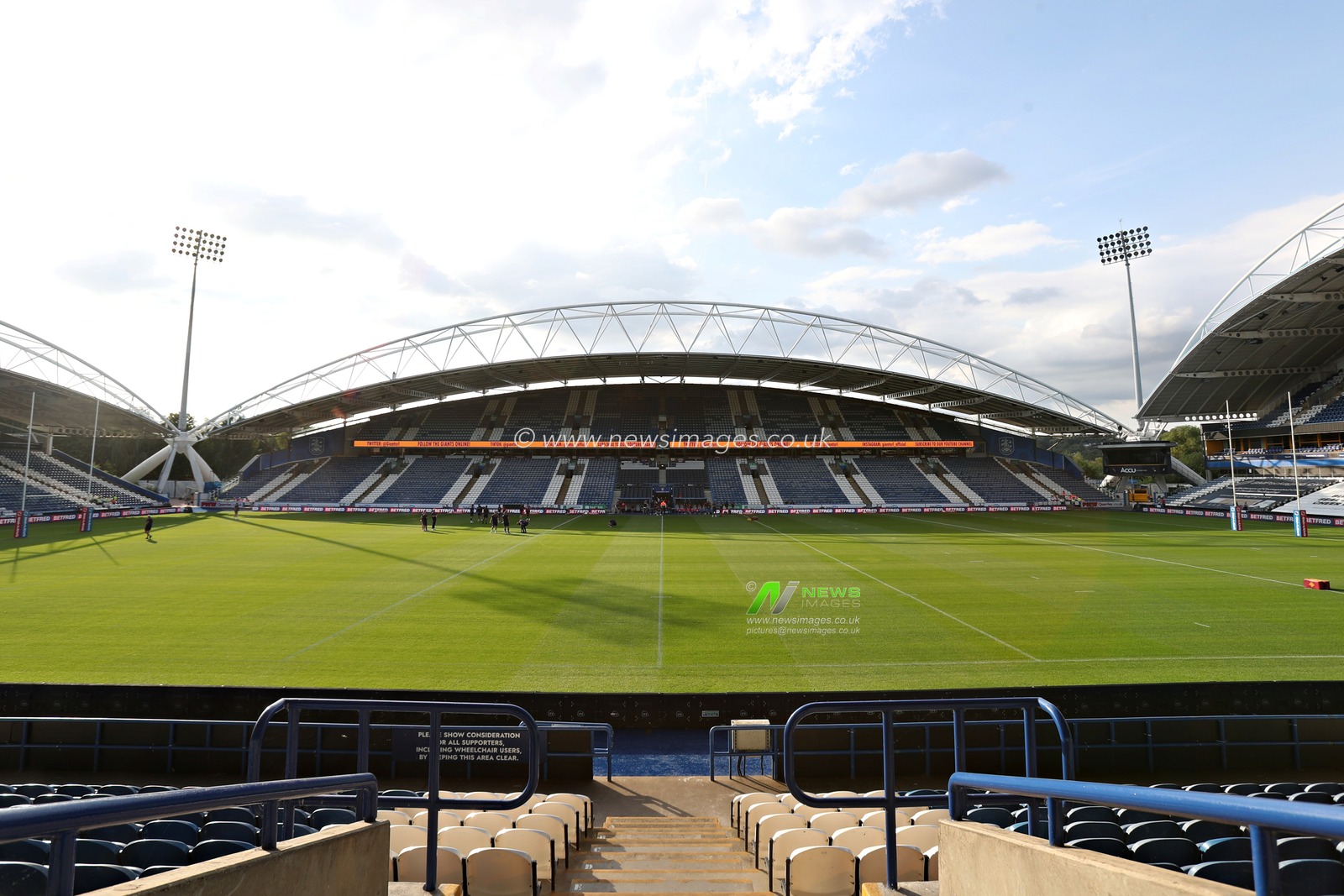 A general view of the Accu Stadium before the Betfred Super League round 19 match Huddersfield Giants vs Wakefield Trinity at the Accu Stadium, Huddersfield, United Kingdom, 18th July 2025

(Photo by Sam Eaden/News Images)