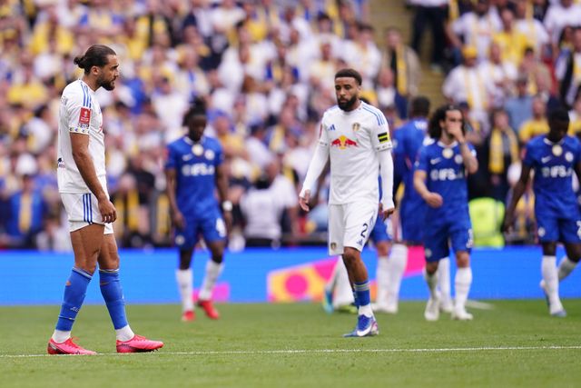 Dominic Calvert-Lewin of Leeds United looks on as Chelsea make it 1-0 during the Emirates FA Cup Semi-Final match Chelsea vs Leeds United at Wembley Stadium, London, United Kingdom on 26 April 2026

(Photo by Harvey Murphy/News Images)
