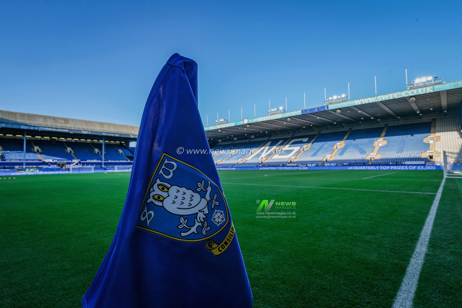 A ground shot showing the pitch and what remains of Chansiri’s name in the stands during the Emirates FA Cup Third Round match Sheffield Wednesday vs Brentford at Hillsborough, Sheffield, United Kingdom, 10th January 2026

(Photo by Maynard Manyowa/News Images)