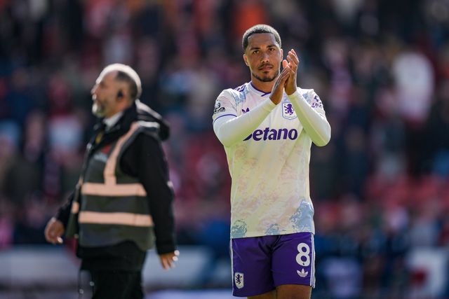 during the Premier League match Nottingham Forest vs Aston Villa at City Ground, Nottingham, United Kingdom on 12 April 2026

(Photo by Maynard Manyowa/News Images)