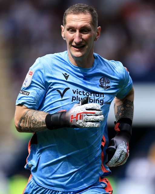 Bolton Wanderers goalkeeper Jack Bonham during the Sky Bet Championship match Bolton Wanderers vs Preston North End at Toughsheet Community Stadium, Bolton, United Kingdom on 15 August 2026

(Photo by Jorge Horsted/News Images)