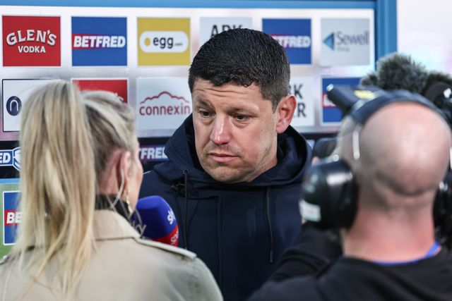 Matt Peet Head Coach of Wigan Warriors speaks to Jenna Brooks of Sky Sports during the Betfred Super League Round 7 match Hull KR vs Wigan Warriors at Sewell Group Craven Park, Kingston upon Hull, United Kingdom, 11th April 2025

(Photo by Mark Cosgrove/News Images)