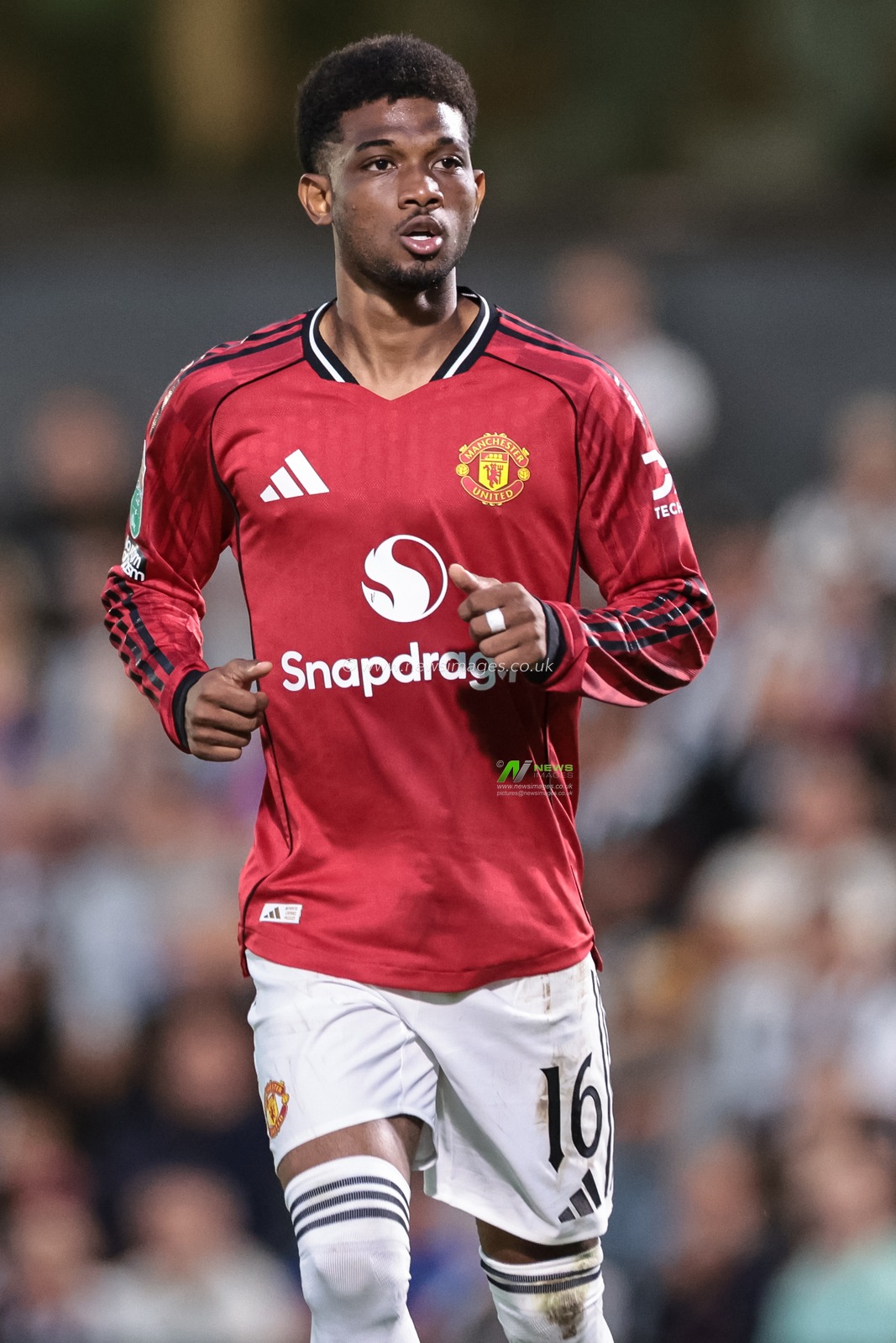 Amad Diallo of Manchester United during the Carabao Cup match Grimsby Town vs Manchester United at Blundell Park, Cleethorpes, United Kingdom, 27th August 2025

(Photo by Mark Cosgrove/News Images)