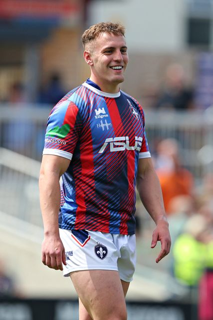 Jake Trueman of Wakefield Trinity before the Betfred Super League Round 14 match Wakefield Trinity vs Leigh Leopards at DIY Kitchens Stadium, Wakefield, United Kingdom, 15th June 2025

(Photo by Sam Eaden/News Images)