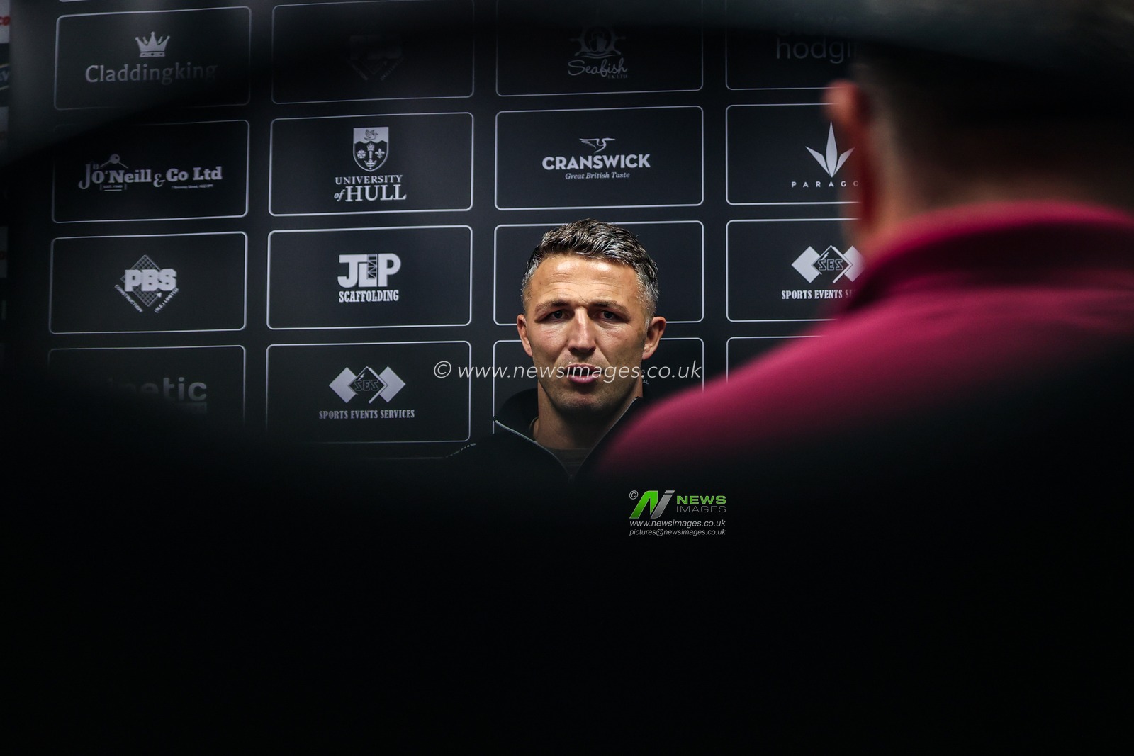 Sam Burgess manager of Warrington Wolves speaks in the post match press conference during the Betfred Super League round 25 match Hull FC vs Warrington Wolves at MKM Stadium, Hull, United Kingdom on 29 August 2026

(Photo by Alfie Cosgrove/News Images)