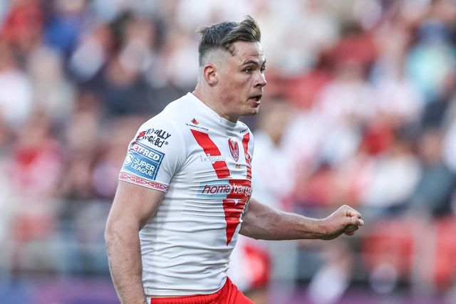 Jack Welsby of St. Helens in action during the Betfred Super League Round 11 match St Helens vs Catalans Dragons at Totally Wicked Stadium, St Helens, United Kingdom, 15th May 2025

(Photo by Mark Cosgrove/News Images)
