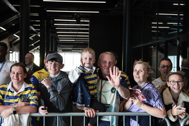 Warrington Wolves fans wait for their team arrival during the Betfred Super League Magic Weekend match Leigh Leopards vs Warrington Wolves at Hill Dickinson Stadium, Liverpool, United Kingdom on 04 July 2026

(Photo by Mark Cosgrove/News Images)
