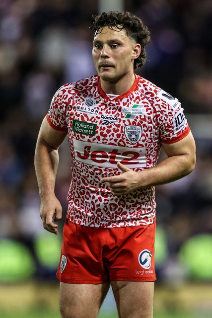 Lachlan Lam of Leigh Leopards during the Betfred Super League play-off Eliminator 1 match Leigh Leopards vs Wakefield Trinity at Progress With Unity Stadium, Leigh, United Kingdom, 26th September 2025

(Photo by Alfie Cosgrove/News Images)