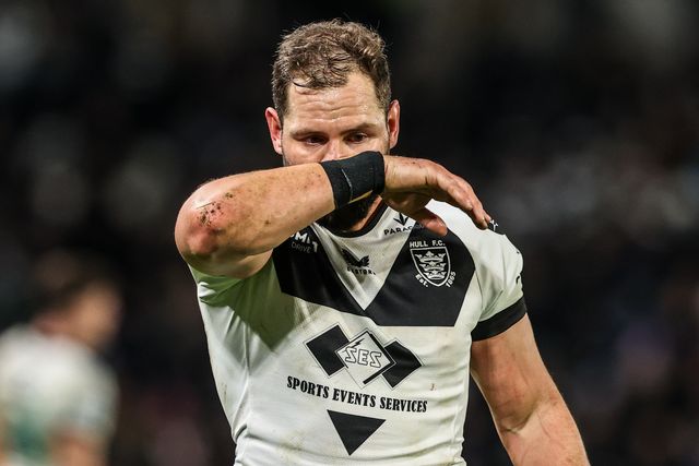 Aidan Sezer of Hull FC during the Betfred Super League round 1 match Hull FC vs Bradford Bulls at MKM Stadium, Hull, United Kingdom on 14 February 2026

(Photo by Alfie Cosgrove/News Images)