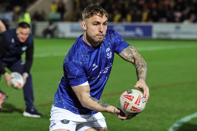Sam Powell of Warrington Wolves in the pre-game warm up during the Betfred Super League Round 4 match York Knights vs Warrington Wolves at LNER Community Stadium, York, United Kingdom on 06 March 2026

(Photo by Mark Cosgrove/News Images)