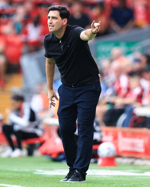 Liverpool manager Andoni Iraola during the pre-season friendly match Liverpool vs Monaco at Anfield, Liverpool, United Kingdom on 09 August 2026

(Photo by Jorge Horsted/News Images)