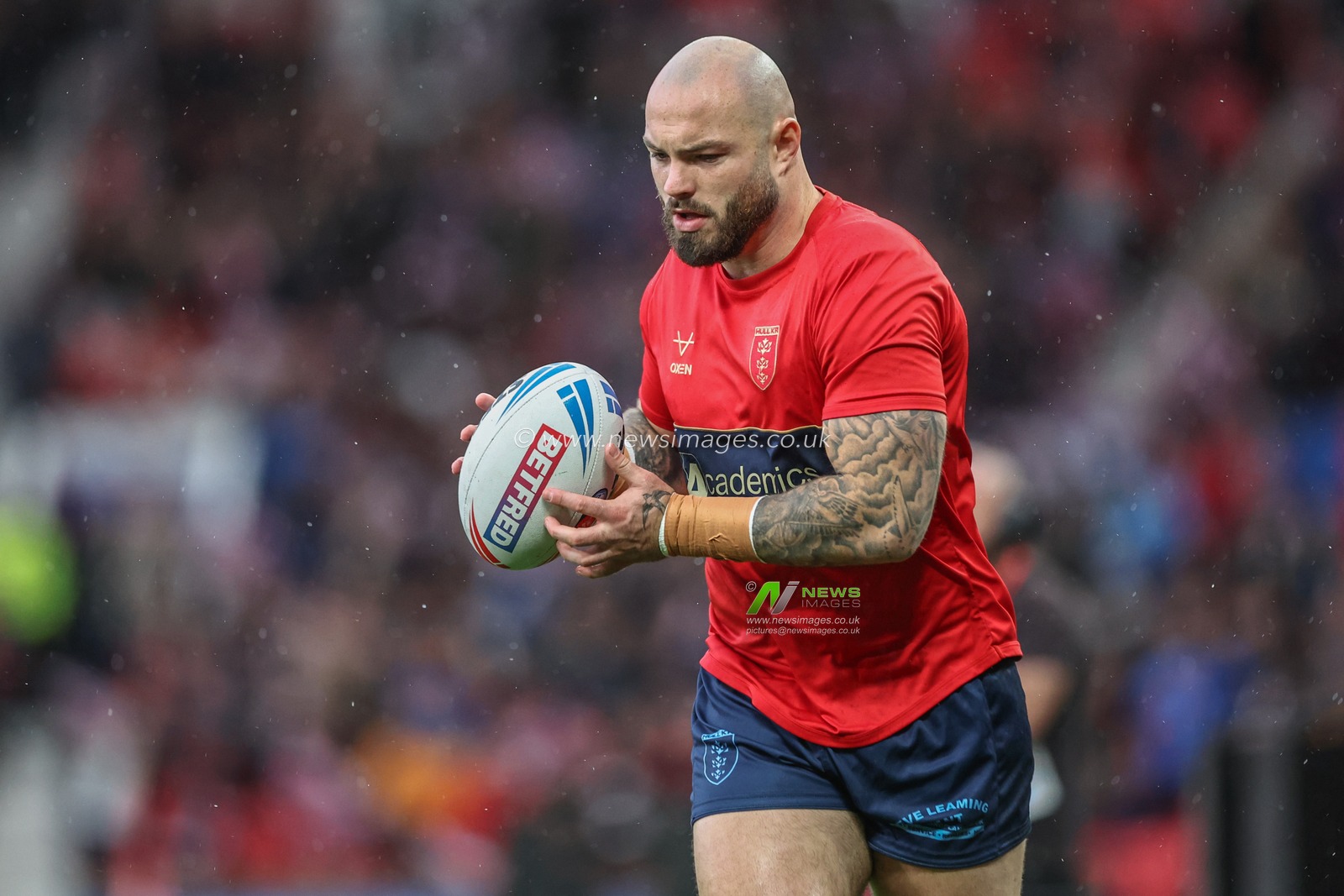 Sam Luckley of Hull KR during pre-game warm up during the Betfred Super League Grand Final match Wigan Warriors vs Hull KR at Old Trafford, Manchester, United Kingdom, 12th October 2024

(Photo by Mark Cosgrove/News Images)
