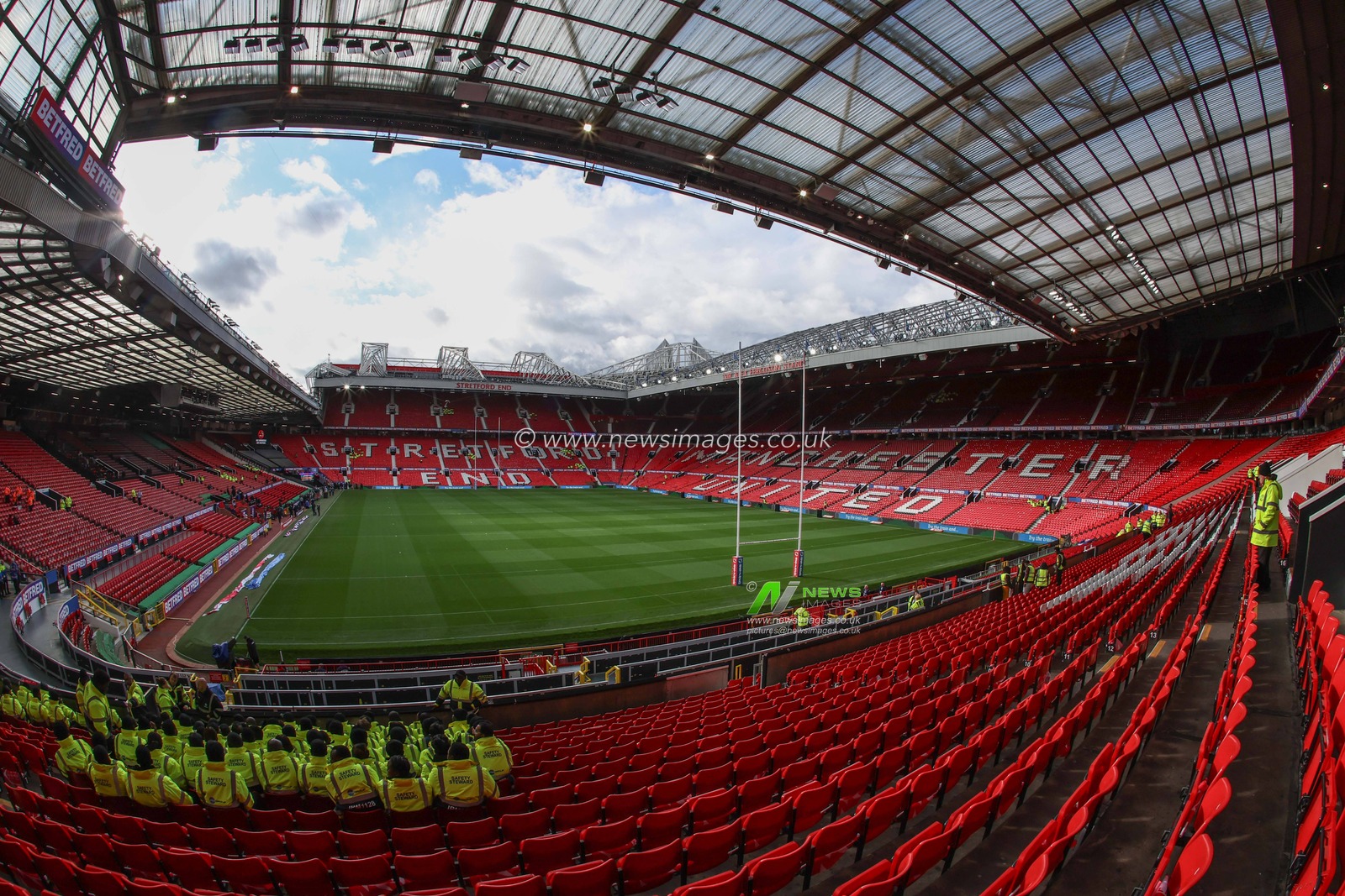 A general view of Old Trafford ahead of the Betfred Super League Grand Final match Wigan Warriors vs Hull KR at Old Trafford, Manchester, United Kingdom, 12th October 2024

(Photo by Mark Cosgrove/News Images)