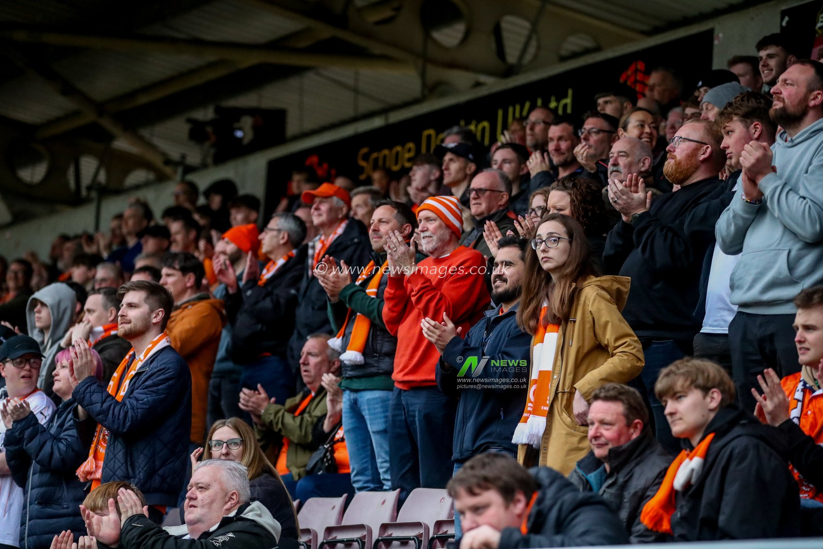 Blackpool fans react during the Sky Bet League 1 match Northampton Town vs Blackpool at Sixfields Stadium, Northampton, United Kingdom, 22nd March 2025

(Photo by Izzy Poles/News Images)