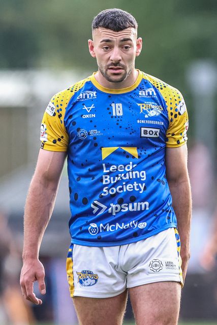 Jake Connor of Leeds Rhinos during pre-game warm up during the Betfred Super League round 19 match Leeds Rhinos vs Salford Red Devils at Headingley Stadium, Leeds, United Kingdom, 18th July 2025

(Photo by Alfie Cosgrove/News Images)