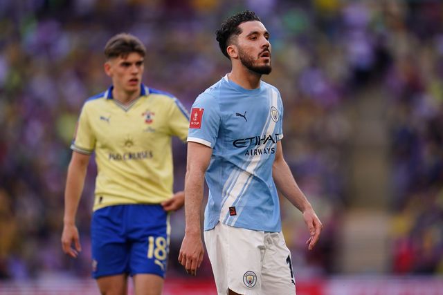 Rayan Cherki of Manchester City during the Emirates FA Cup Semi-Final match Manchester City vs Southampton at Wembley Stadium, London, United Kingdom on 25 April 2026

(Photo by Harvey Murphy/News Images)