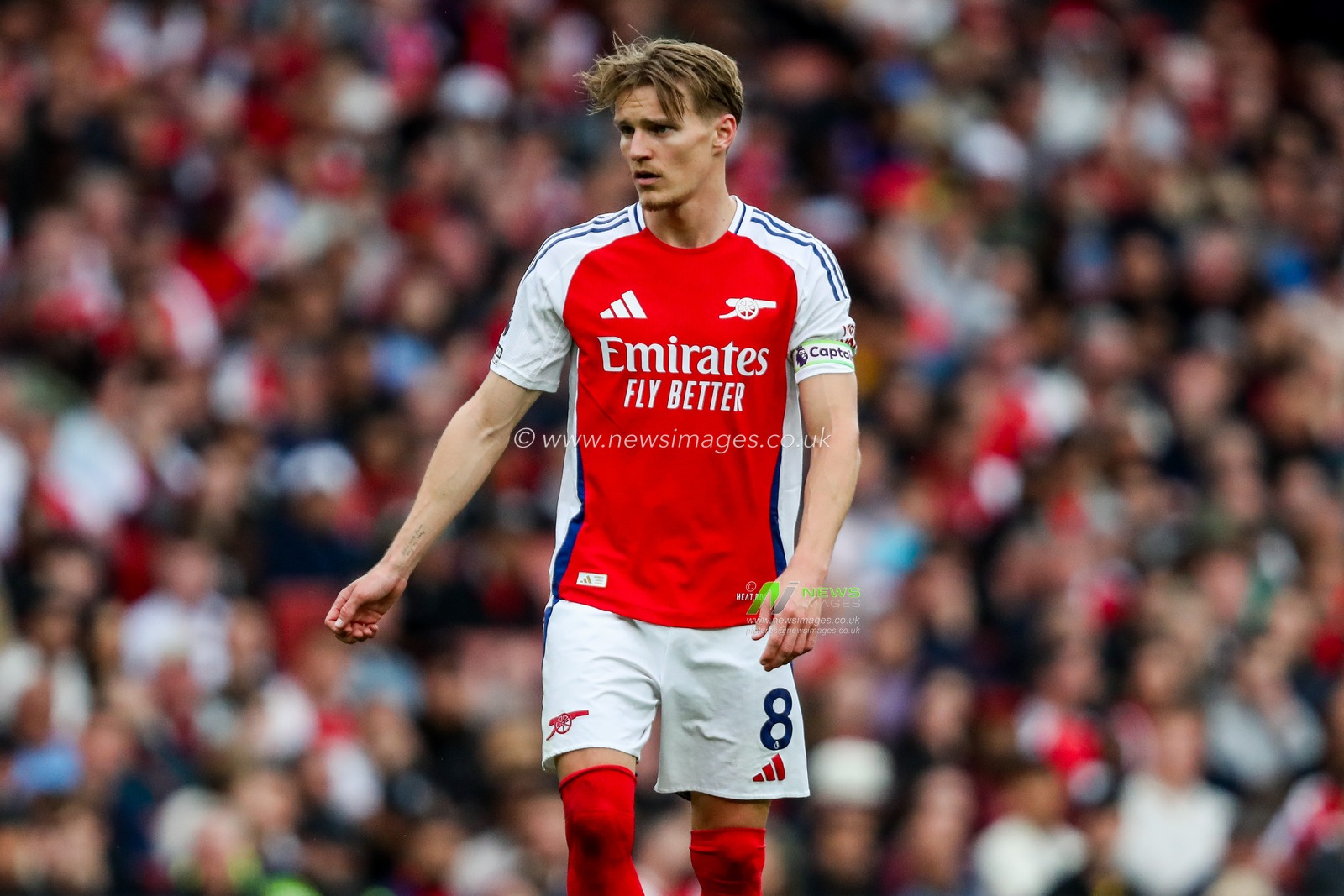 Martin Odegaard of Arsenal in action during the Premier League match Arsenal vs Bournemouth at Emirates Stadium, London, United Kingdom, 3rd May 2025

(Photo by Izzy Poles/News Images)