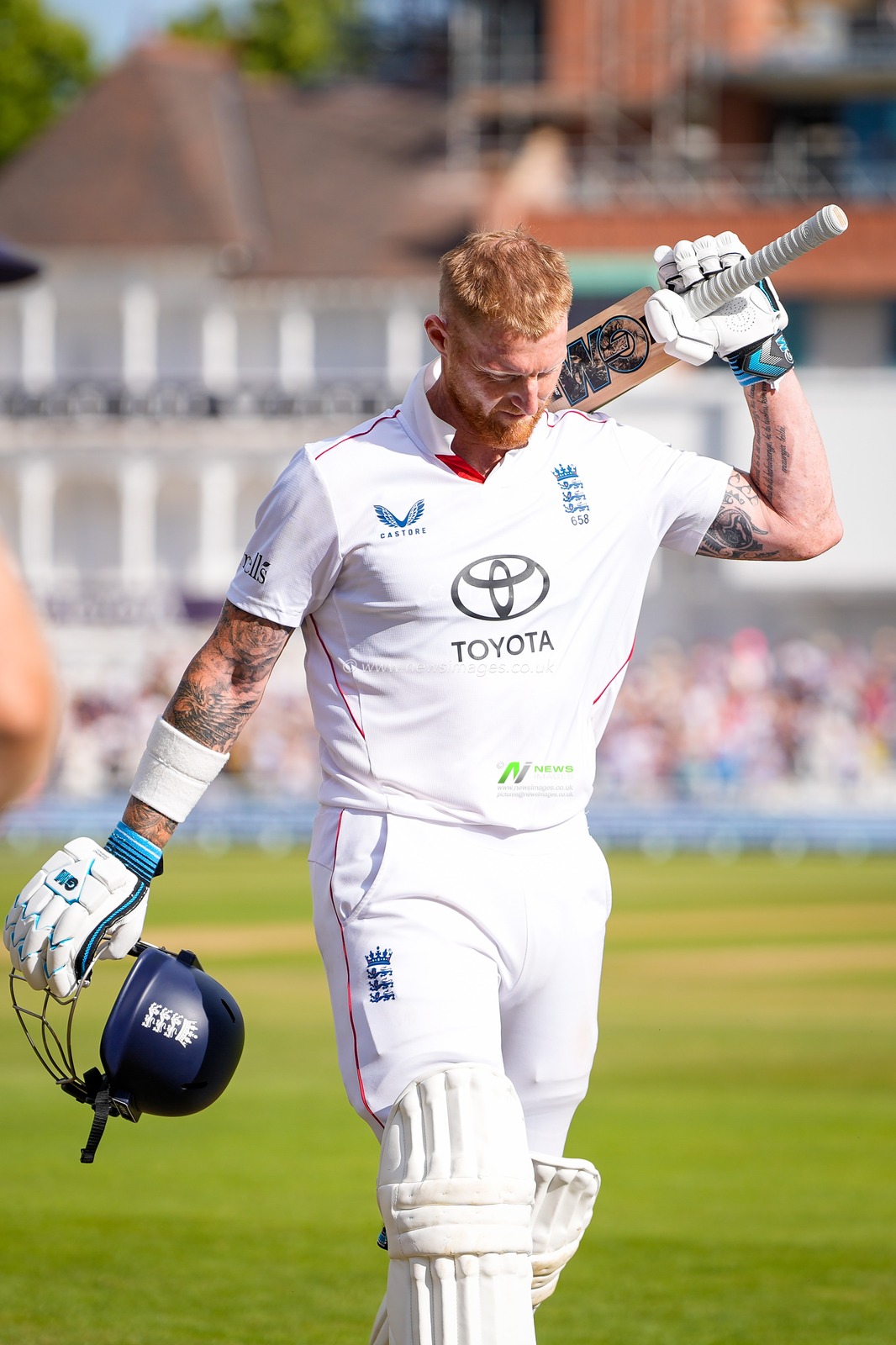 England captain Ben Stokes walks off after being dismissed for 30 in his last innings as an England player having announced his retirement during the 3rd Rothesay Test Match Day 4 match England vs New Zealand at Trent Bridge, Nottingham, United Kingdom on 28 June 2026

(Photo by Maynard Manyowa/News Images)
