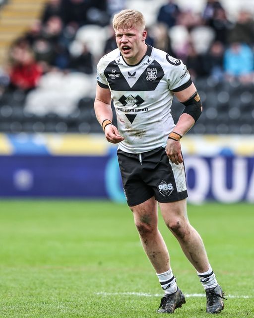 Matty Laidlaw of Hull FC during the Betfred Super League round 6 match Hull FC vs Catalans Dragons at MKM Stadium, Hull, United Kingdom on 29 March 2026

(Photo by Alfie Cosgrove/News Images)