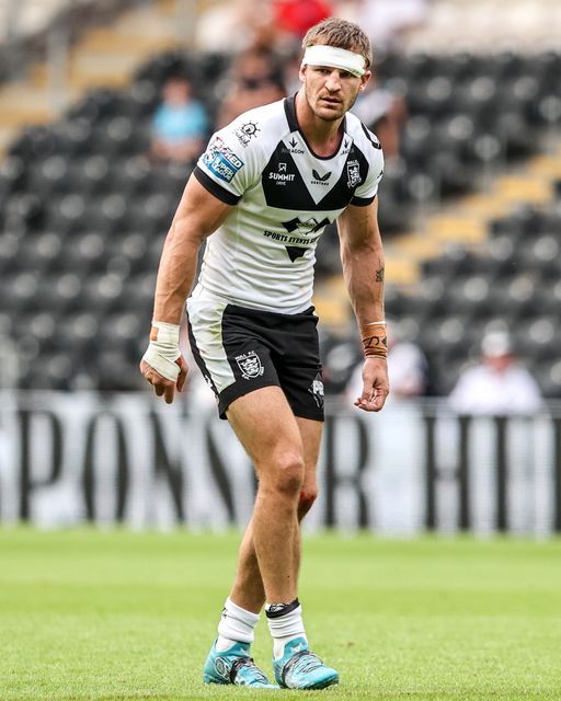 Jed Cartwright of Hull FC in action during the Betfred Super League round 16 match Hull FC vs Wigan Warriors at MKM Stadium, Hull, United Kingdom on 27 June 2026

(Photo by Alfie Cosgrove/News Images)