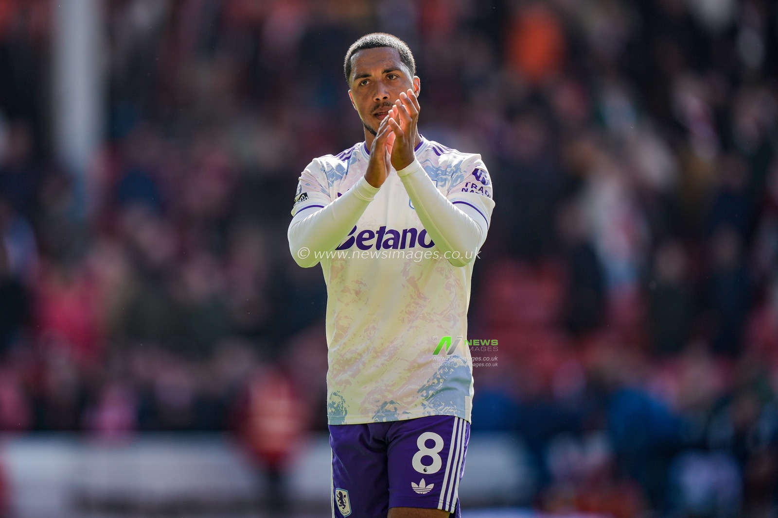 Youri Tielemans of Aston Villa applauds the fans after the final whistle  during the Premier League match Nottingham Forest vs Aston Villa at City Ground, Nottingham, United Kingdom on 12 April 2026

(Photo by Maynard Manyowa/News Images)