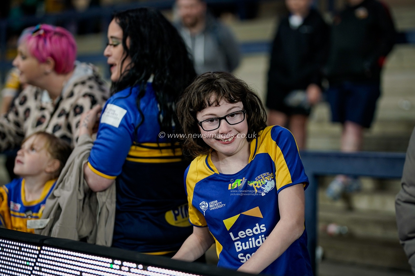 Fans celebrate Rhinos win during the Betfred Super League round 9 match Leeds Rhinos vs Catalans Dragons at AMT Headingley Stadium, Leeds, United Kingdom on 24 April 2026

(Photo by Maynard Manyowa/News Images)