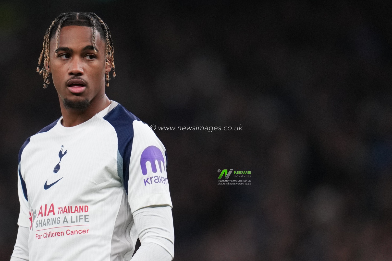 Wilson Odobert of Tottenham Hotspur during the Premier League match Tottenham Hotspur vs Liverpool at Tottenham Hotspur Stadium, London, United Kingdom, 20th December 2025

(Photo by Harvey Murphy/News Images)

*** GER AUT SUI OUT ***
