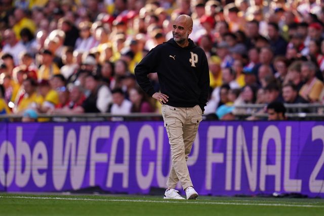 Pep Guardiola manager of Manchester City during the Emirates FA Cup Semi-Final match Manchester City vs Southampton at Wembley Stadium, London, United Kingdom on 25 April 2026

(Photo by Harvey Murphy/News Images)