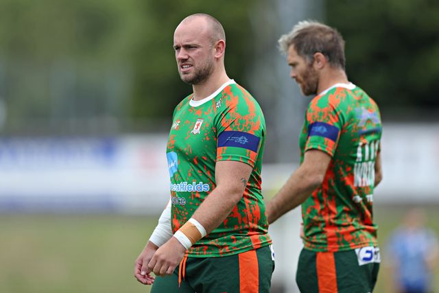 Matty Fletcher of Hunslet RLFC during the Betfred Championship match Hunslet RLFC vs Barrow Raiders at South Leeds Stadium, Leeds, United Kingdom, 22nd June 2025

(Photo by Sam Eaden/News Images)