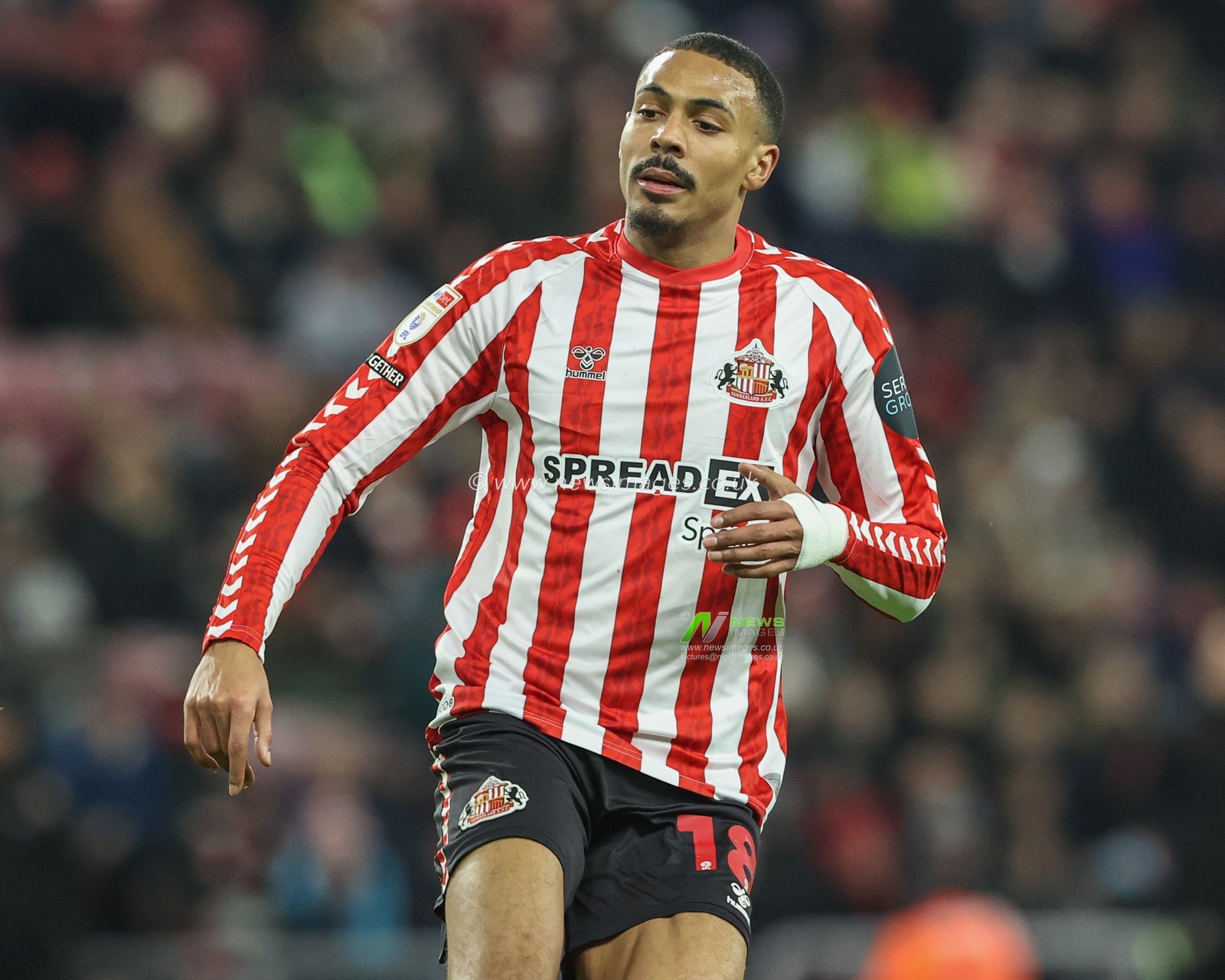 Wilson Isidor of Sunderland during the Sky Bet Championship match Sunderland vs Luton Town at Stadium Of Light, Sunderland, United Kingdom, 12th February 2025

(Photo by Alfie Cosgrove/News Images)