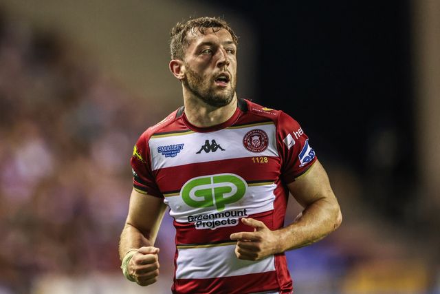 Jake Wardle of Wigan Warriors during the Betfred Super League round 22 match Wigan Warriors vs Hull KR at The Brick Community Stadium, Wigan, United Kingdom, 15th August 2025

(Photo by Alfie Cosgrove/News Images)
