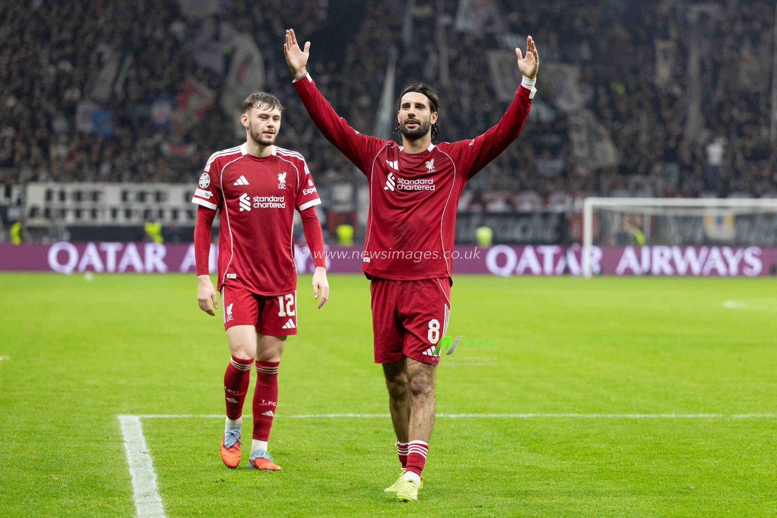 Dominik Szoboszlai of Liverpool scores and celebrates, 1-5, during the UEFA Champions League Matchday 3 of 8 Eintracht Frankfurt vs Liverpool at Deutsche Bank Park, Frankfurt, Germany, 22nd October 2025

(Photo by Ian Stephen/News Images)