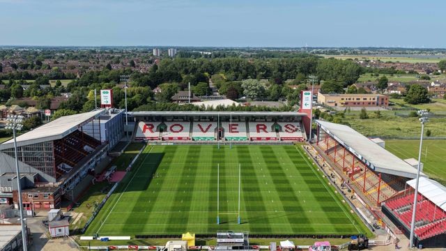 An aerial view of the Sewell Group Craven Park during the Betfred Super League Round 14 Hull KR vs Catalans Dragons at Sewell Group Craven Park, Kingston upon Hull, United Kingdom, 13th June 2025

(Photo by Mark Cosgrove/News Images)