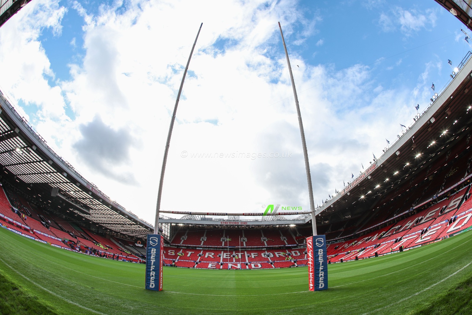 A general view of Old Trafford ahead of the Betfred Super League Grand Final match Wigan Warriors vs Hull KR at Old Trafford, Manchester, United Kingdom, 12th October 2024

(Photo by Mark Cosgrove/News Images)