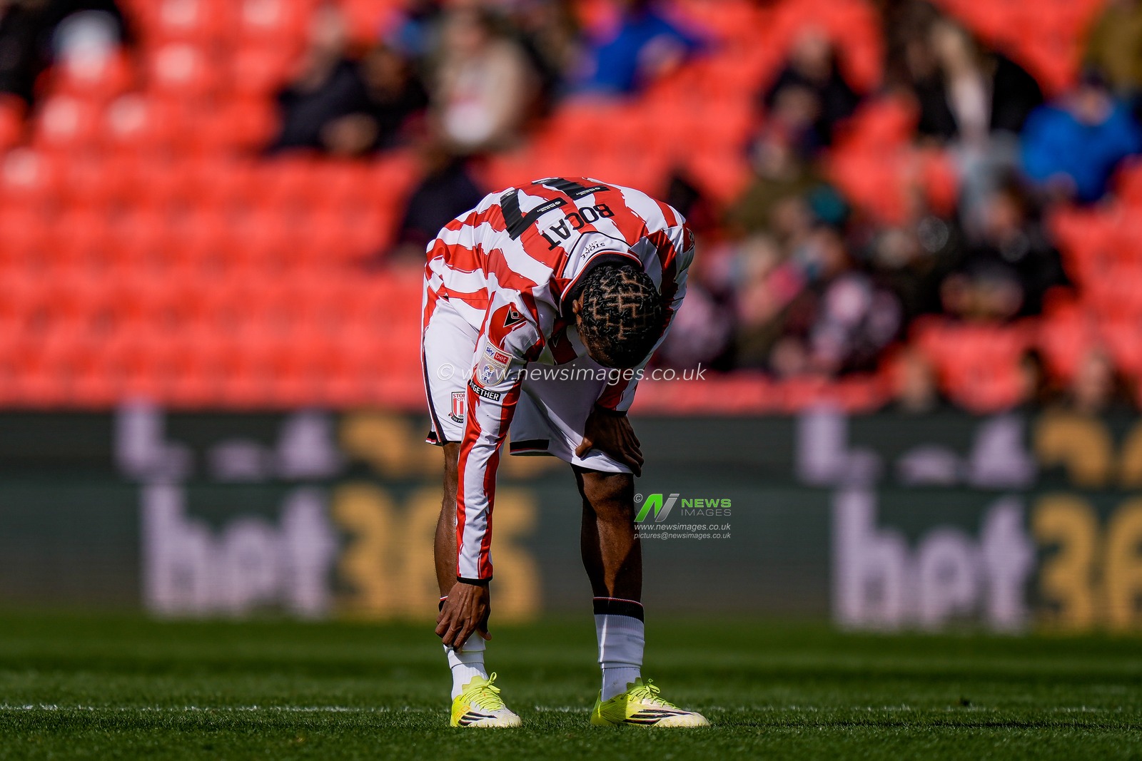 Eric Bocat of Stoke City during the Sky Bet Championship match Stoke City vs Blackburn Rovers at Bet365 Stadium, Stoke On Trent, United Kingdom on 11 April 2026

(Photo by Maynard Manyowa/News Images)