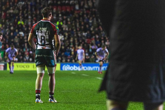 Joaquin Moro of Leicester Tigers during the Gallagher Premiership match Leicester Tigers vs Gloucester Rugby at Mattioli Woods Welford Road Stadium, Leicester, United Kingdom, 19th December 2025

(Photo by Craig Evans/News Images)

*** GER AUT SUI OUT ***
