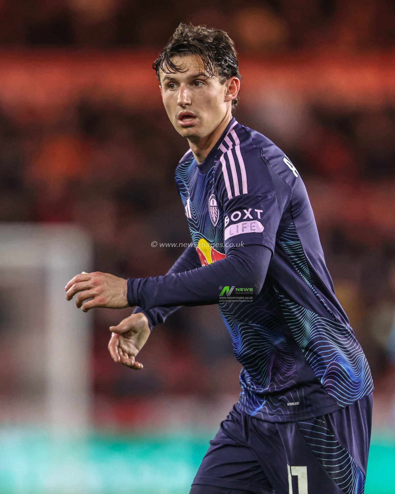 Brenden Aaronson of Leeds United during the Sky Bet Championship match Middlesbrough vs Leeds United at Riverside Stadium, Middlesbrough, United Kingdom, 8th April 2025

(Photo by Alfie Cosgrove/News Images)