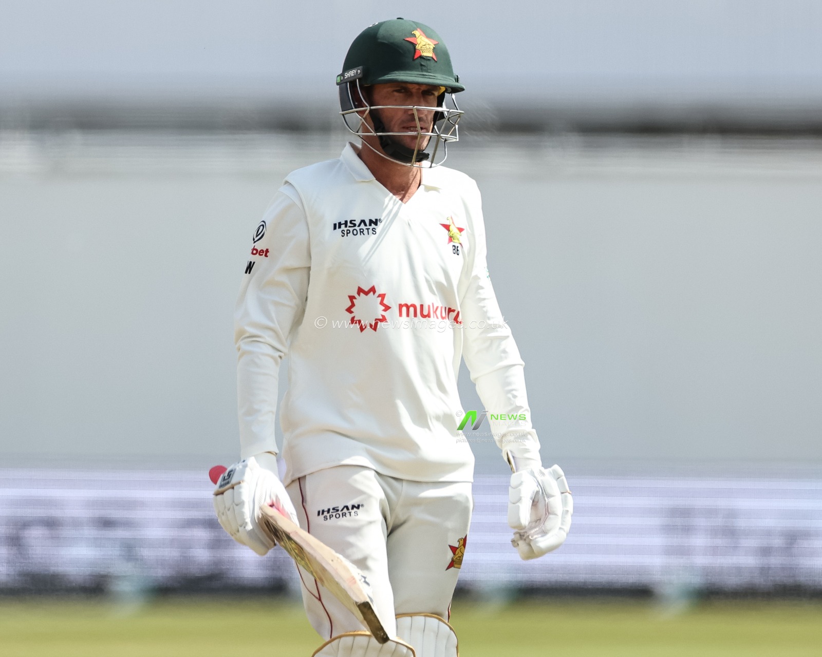 Sean Williams of Zimbabwe leaves the field of play after heâ€™s bowled out by Shoaib Bashir of England during the Rothesay Test Match Day 2 England vs Zimbabwe at Trent Bridge, Nottingham, United Kingdom, 23rd May 2025

(Photo by Mark Cosgrove/News Images)