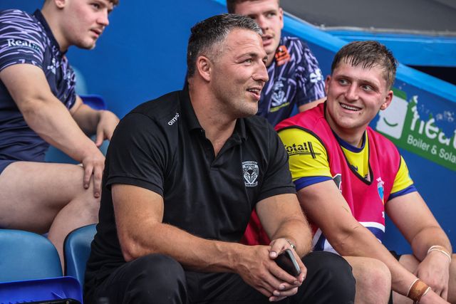 Sam Burgess Head Coach of Warrington Wolves during the Betfred Super League round 15 match Warrington Wolves vs Huddersfield Giants at Halliwell Jones Stadium, Warrington, United Kingdom, 21st June 2025

(Photo by Alfie Cosgrove/News Images)