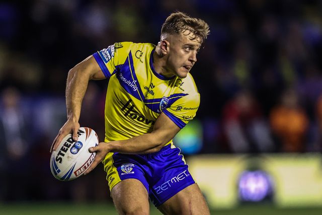 Leon Hayes of Warrington Wolves during the Betfred Super League Round 24 match Warrington Wolves vs Salford Red Devils at Halliwell Jones Stadium, Warrington, United Kingdom, 29th August 2025

(Photo by Alfie Cosgrove/News Images)